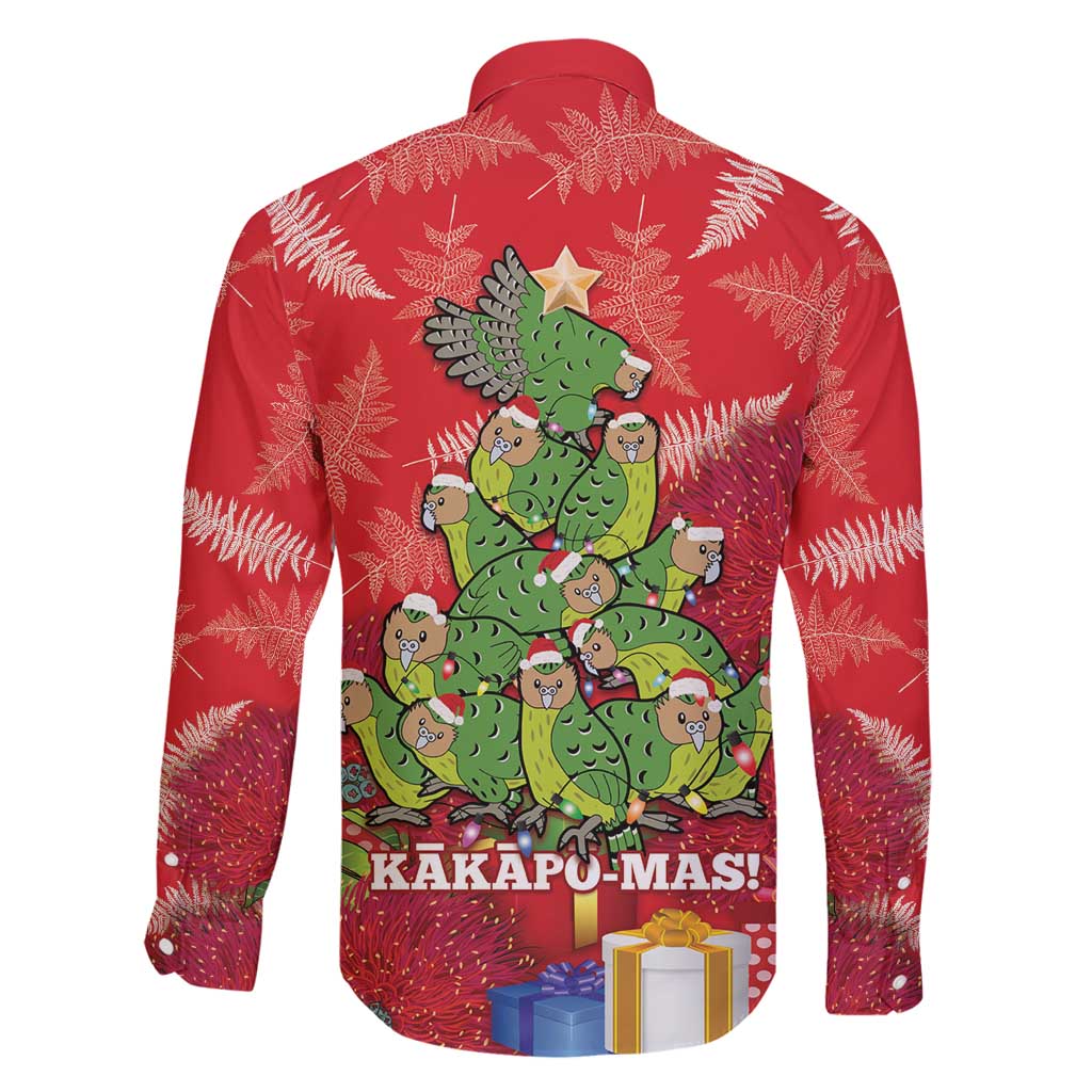 Kakapo New Zealand Christmas Family Matching Puletasi and Hawaiian Shirt Meri Kirihimete Pohutukawa - Red Color LT14 - Polynesian Pride