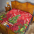 Kakapo New Zealand Christmas Quilt Meri Kirihimete Pohutukawa - Red Color