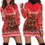 Kiwi New Zealand Christmas Hoodie Dress Meri Kirihimete Silver Fern - Red Color