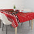 Kiwi New Zealand Christmas Tablecloth Meri Kirihimete Silver Fern - Red Color