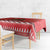 Kiwi New Zealand Christmas Tablecloth Meri Kirihimete Silver Fern - Red Color