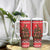 Kiwi New Zealand Christmas Tumbler With Handle Meri Kirihimete Silver Fern - Red Color