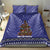 Kiwi New Zealand Christmas Bedding Set Meri Kirihimete Silver Fern - Blue Color