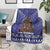 Kiwi New Zealand Christmas Blanket Meri Kirihimete Silver Fern - Blue Color