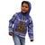 Kiwi New Zealand Christmas Kid Hoodie Meri Kirihimete Silver Fern - Blue Color