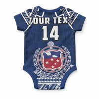 Custom Samoa Rugby Baby Onesie Toa Samoa Pacific Sporty LT14 - Polynesian Pride