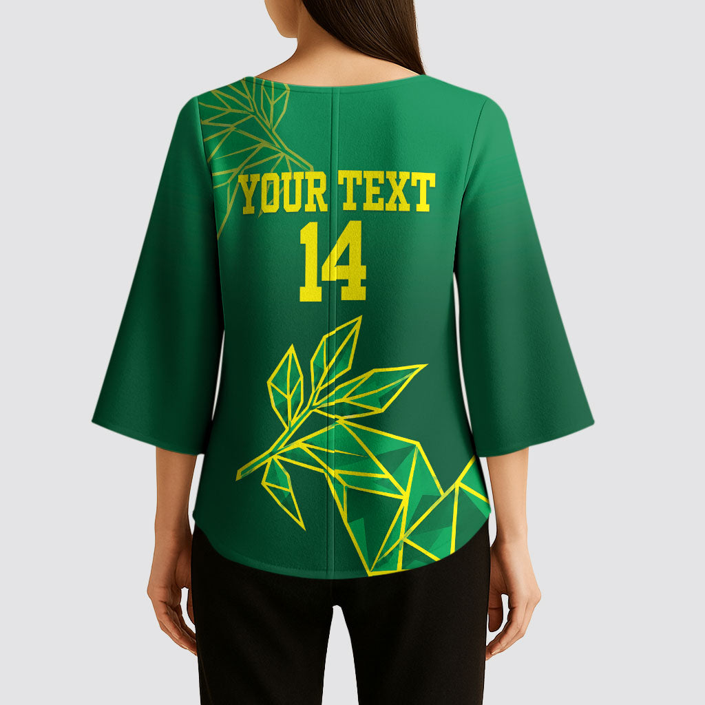 Fiji Tailevu Rugby Custom Kimono Sleeve Blouse Warai Na Leqa LT14 - Polynesian Pride