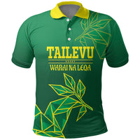 Fiji Tailevu Rugby Custom Polo Shirt Warai Na Leqa LT14 Green - Polynesian Pride