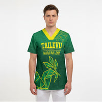 Fiji Tailevu Rugby Custom Scrub Top Warai Na Leqa LT14 - Polynesian Pride