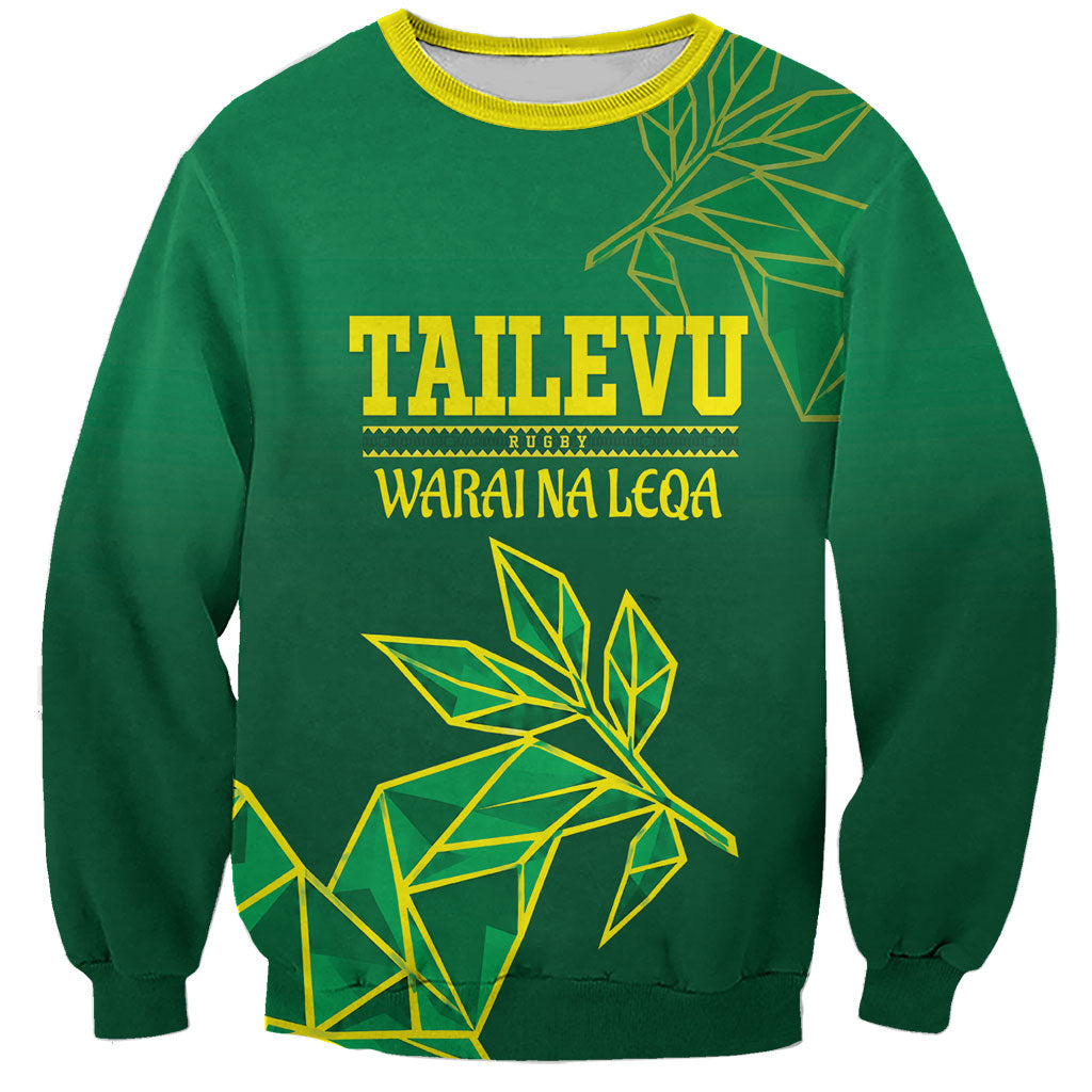 Fiji Tailevu Rugby Custom Sweatshirt Warai Na Leqa LT14 Unisex Green - Polynesian Pride