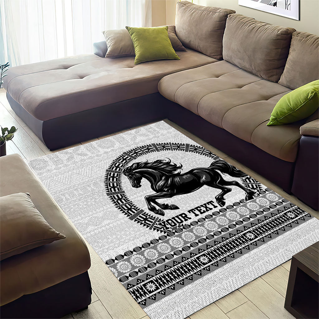Fiji Nadroga Rugby Personalised Area Rug Go Stallions Fijian Tapa LT14 - Polynesian Pride