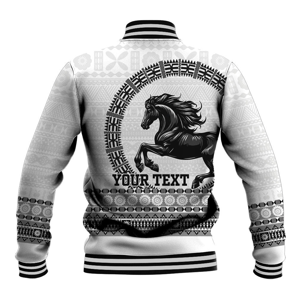 Fiji Nadroga Rugby Personalised Baseball Jacket Go Stallions Fijian Tapa LT14 - Polynesian Pride