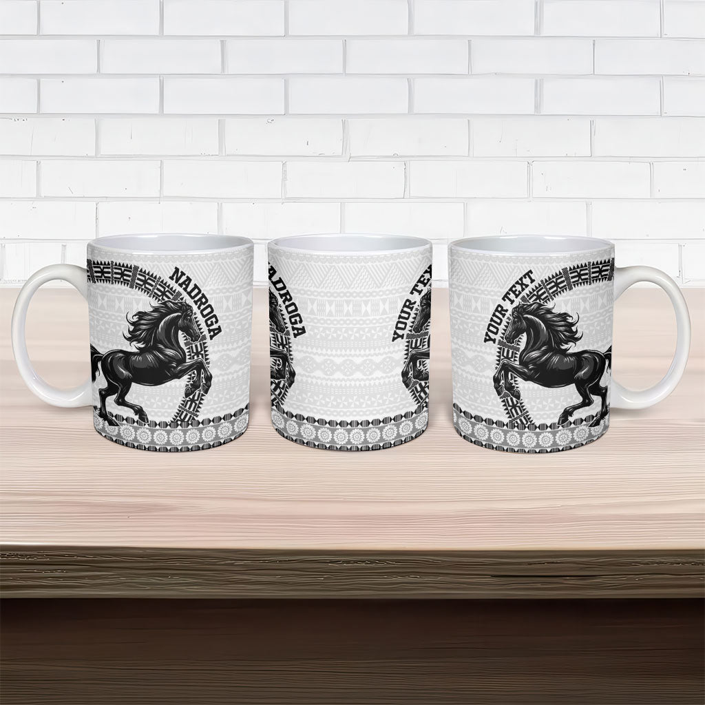 Fiji Nadroga Rugby Personalised Ceramic Mug Go Stallions Fijian Tapa LT14 - Polynesian Pride
