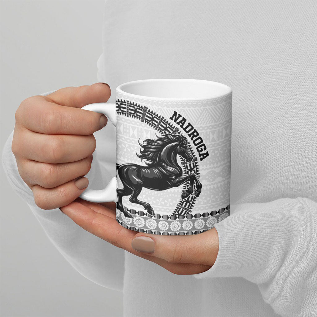 Fiji Nadroga Rugby Personalised Ceramic Mug Go Stallions Fijian Tapa LT14 - Polynesian Pride