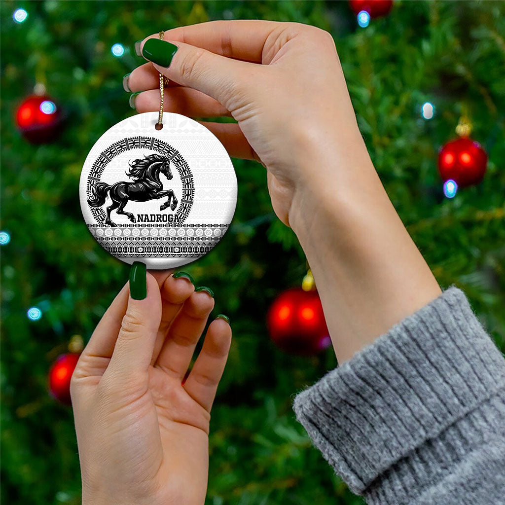 Fiji Nadroga Rugby Personalised Ceramic Ornament Go Stallions Fijian Tapa LT14 - Polynesian Pride