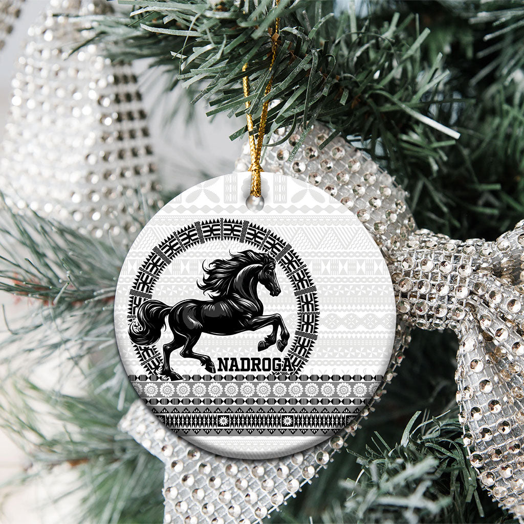 Fiji Nadroga Rugby Personalised Ceramic Ornament Go Stallions Fijian Tapa LT14 - Polynesian Pride