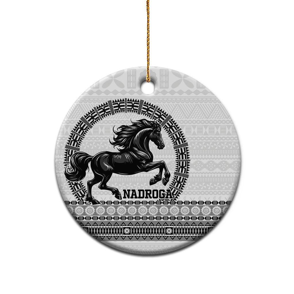 Fiji Nadroga Rugby Personalised Ceramic Ornament Go Stallions Fijian Tapa LT14 - Polynesian Pride
