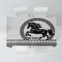 Fiji Nadroga Rugby Personalised Tablecloth Go Stallions Fijian Tapa LT14 White - Polynesian Pride