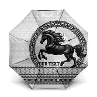Fiji Nadroga Rugby Personalised Umbrella Go Stallions Fijian Tapa LT14 One Size Folded 11.42 inch Opened Diameter 37.4 inch White - Polynesian Pride