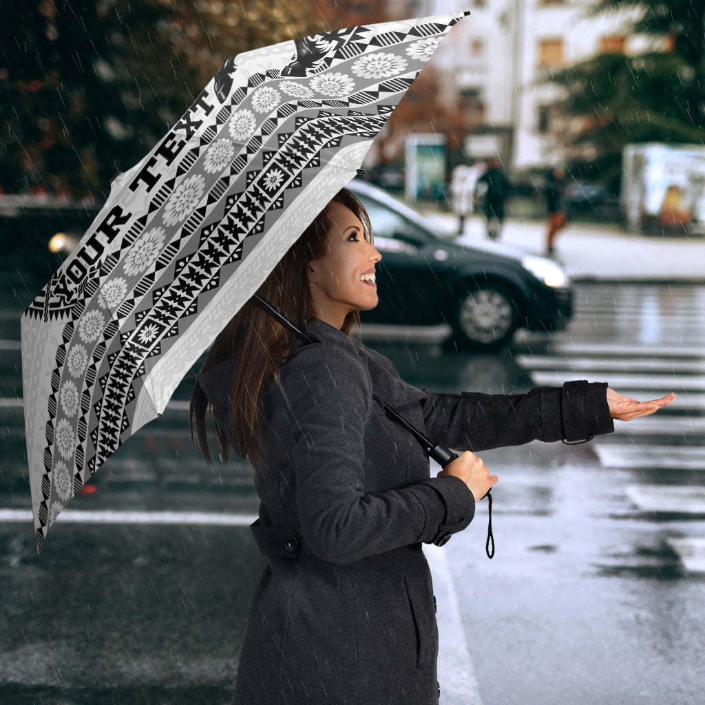 Fiji Nadroga Rugby Personalised Umbrella Go Stallions Fijian Tapa LT14 - Polynesian Pride