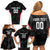 Custom New Zealand Silver Fern Softball Family Matching Off Shoulder Short Dress and Hawaiian Shirt Go Aotearoa