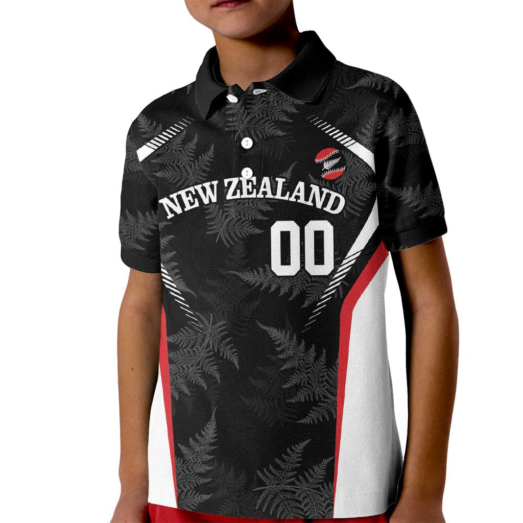 Custom New Zealand Silver Fern Softball Kid Polo Shirt Go Aotearoa