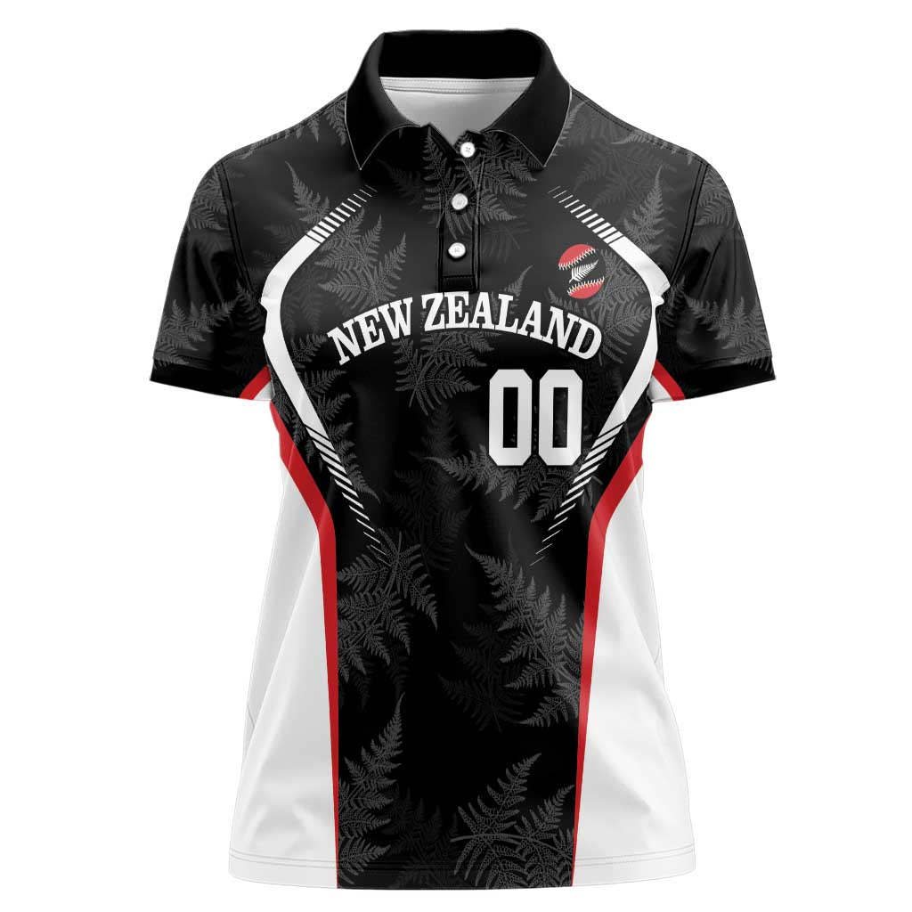 Custom New Zealand Silver Fern Softball Women Polo Shirt Go Aotearoa