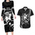 Custom Aotearoa Ice Hockey Couples Matching Long Sleeve Bodycon Dress and Hawaiian Shirt NZ Tiki Mascot - Maori Pattern