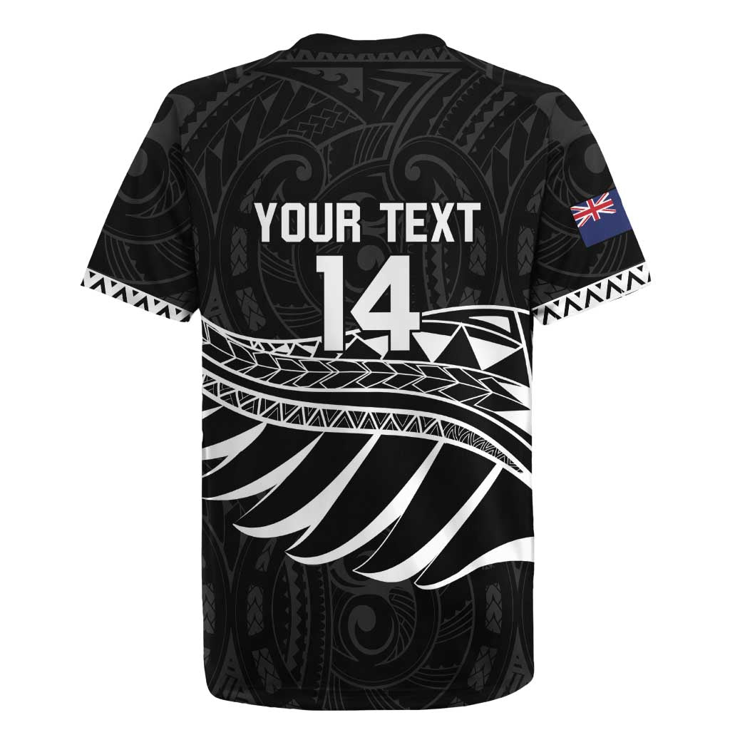 Custom Aotearoa Ice Hockey Rugby Jersey NZ Tiki Mascot - Maori Pattern