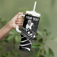 Personalised Aotearoa Ice Hockey Tumbler With Handle NZ Tiki Mascot - Maori Pattern LT14