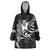 Custom Aotearoa Ice Hockey Wearable Blanket Hoodie NZ Tiki Mascot - Maori Pattern