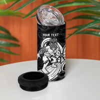 Personalised New Zealand Surfing 4 in 1 Can Cooler Tumbler Aotearoa Maori Tiki Haka LT14