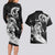 Personalised New Zealand Surfing Couples Matching Long Sleeve Bodycon Dress and Hawaiian Shirt Aotearoa Maori Tiki Haka