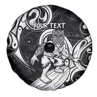 Personalised New Zealand Surfing Spare Tire Cover Aotearoa Maori Tiki Haka