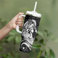 Personalised New Zealand Surfing Tumbler With Handle Aotearoa Maori Tiki Haka LT14