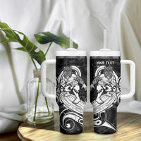 Personalised New Zealand Surfing Tumbler With Handle Aotearoa Maori Tiki Haka LT14