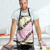 Pink Palaka Hawaii Apron Kukui Nut Pikake Lei Hawaiian Tapa Pattern - Polynesian Pride