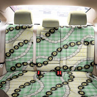 Green Palaka Hawaii Back Car Seat Cover Kukui Nut Pikake Lei Hawaiian Tapa Pattern - Polynesian Pride
