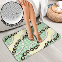 Green Palaka Hawaii Bathroom Set Kukui Nut Pikake Lei Hawaiian Tapa Pattern - Polynesian Pride