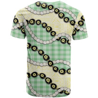 Green Palaka Hawaii T Shirt Kukui Nut Pikake Lei Hawaiian Tapa Pattern - Polynesian Pride