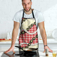 Red Palaka Hawaii Apron Kukui Nut Pikake Lei Hawaiian Tapa Pattern - Polynesian Pride