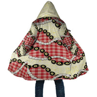 Red Palaka Hawaii Cloak Kukui Nut Pikake Lei Hawaiian Tapa Pattern - Polynesian Pride