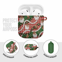 Cowboy Hawaii Mele Kalikimaka AirPods Case Paniolo Kukui Nut Pikake Lei Red Version - Polynesian Pride