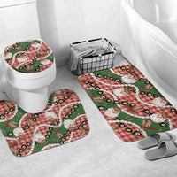 Cowboy Hawaii Mele Kalikimaka Bathroom Set Paniolo Kukui Nut Pikake Lei Red Version - Polynesian Pride