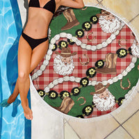 Cowboy Hawaii Mele Kalikimaka Beach Blanket Paniolo Kukui Nut Pikake Lei Red Version - Polynesian Pride