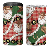 Cowboy Hawaii Mele Kalikimaka 4 in 1 Can Cooler Tumbler Paniolo Kukui Nut Pikake Lei Red Version - Polynesian Pride