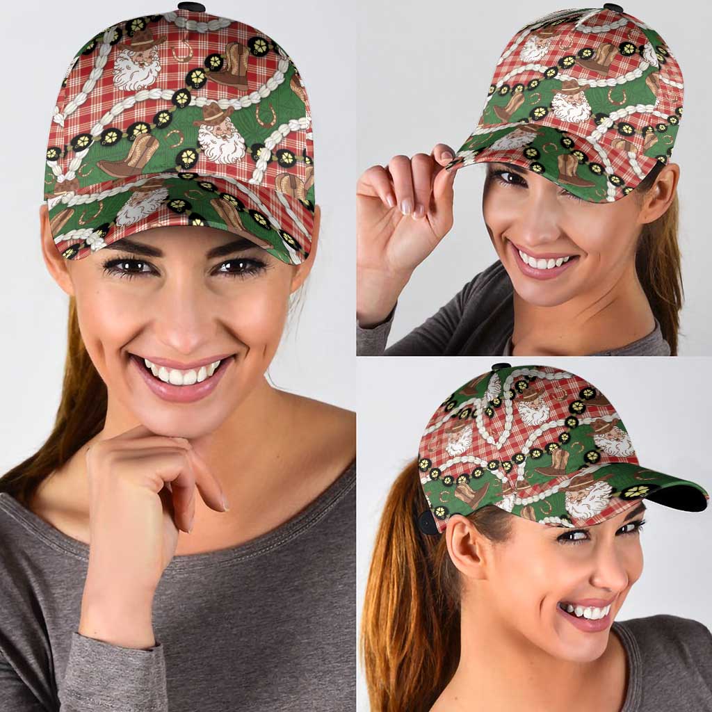 Cowboy Hawaii Mele Kalikimaka Classic Cap Paniolo Kukui Nut Pikake Lei Red Version - Polynesian Pride