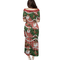 Cowboy Hawaii Mele Kalikimaka Family Matching Puletasi and Hawaiian Shirt Paniolo Kukui Nut Pikake Lei Red Version - Polynesian Pride