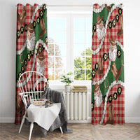 Cowboy Hawaii Mele Kalikimaka Window Curtain Paniolo Kukui Nut Pikake Lei Red Version - Polynesian Pride