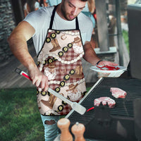 Cowboy Hawaii Mele Kalikimaka Apron Paniolo Kukui Nut Pikake Lei Burgundy Version - Polynesian Pride